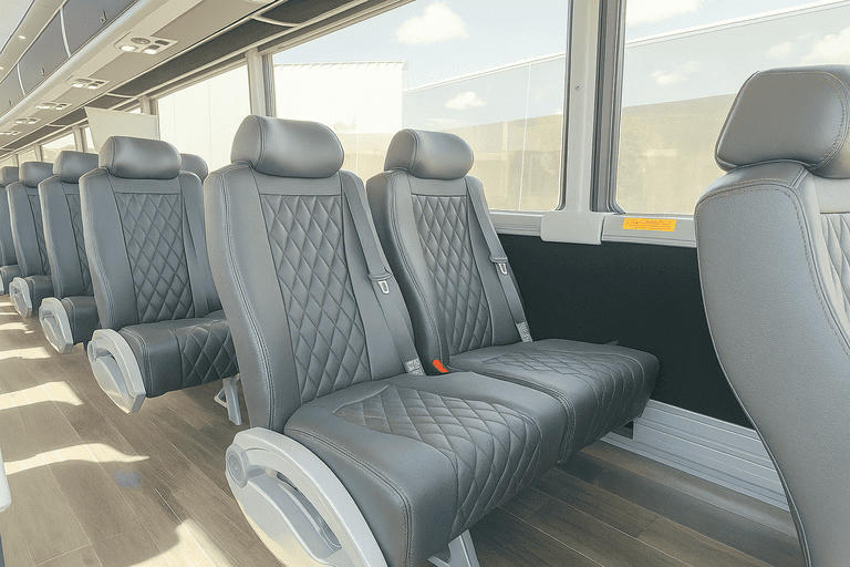 interior of Charter Bus Rental Carteret charter bus